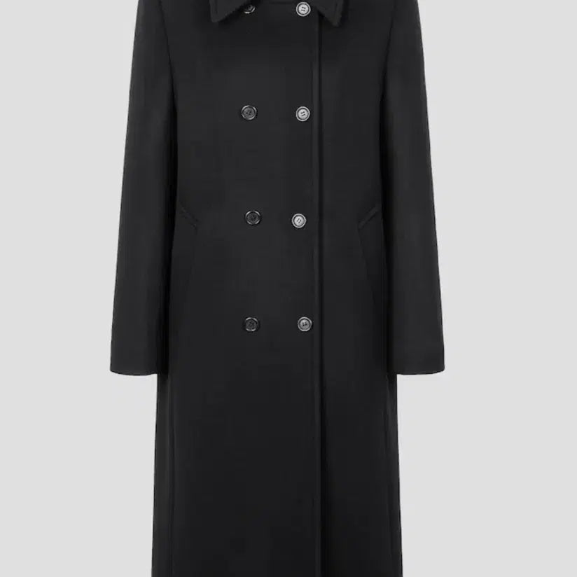 [BUNJANG] KUHO Plus Double Button Tailored Coat Black / 구호플러스 더블버튼 테일러드 코트 블랙 002