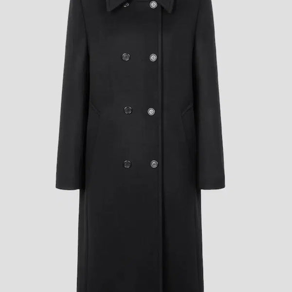[BUNJANG] KUHO Plus Double Button Tailored Coat Black / 구호플러스 더블버튼 테일러드 코트 블랙 002