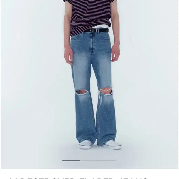 [BUNJANG] Noise Distroyed Flare Jeans S / 노이스 디스트로이드 플레어진 S