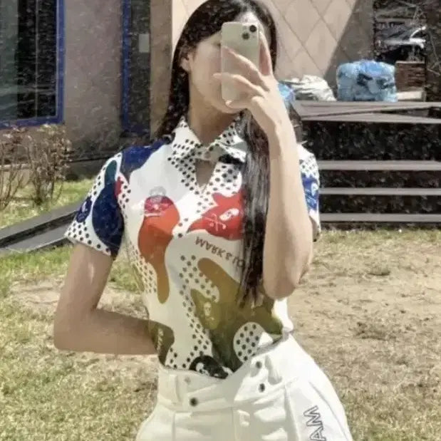 [BUNJANG] Mark &ロナ White S New Item Golf Wear T-Shirt / 마크앤로나 화이트 s 새상품