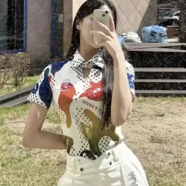 [BUNJANG] Mark &ロナ White S New Item Golf Wear T-Shirt / 마크앤로나 화이트 s 새상품