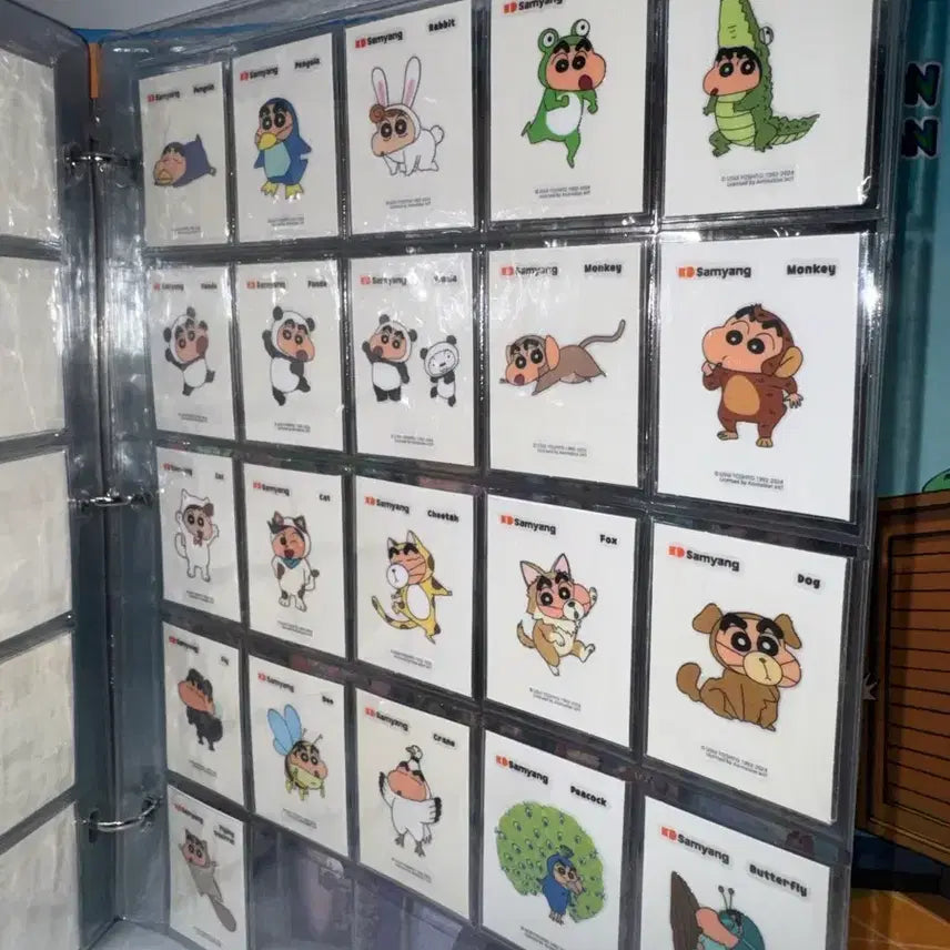 [BUNJANG] Crayon Shin-chan Animal Sticker Bundle Set (21 pcs) / 일괄) 짱구 동물 띠부씰 21개