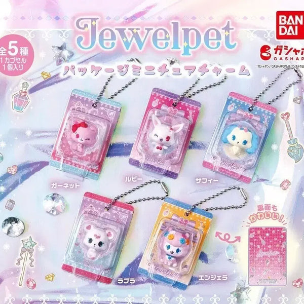 [BUNJANG] Jewelpet Twinkle Sunshine Gacha Shikishi Charm Miniature Figure Set / 쥬얼펫 트윙클 선샤인 가챠 메지루시 키링 패키지 미니어쳐피규어 루비 가넷