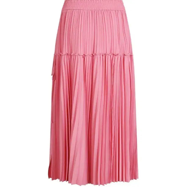 [BUNJANG] Lucky Chouette Pink Pleated Long Skirt / 럭키슈에뜨 핑크 스커트