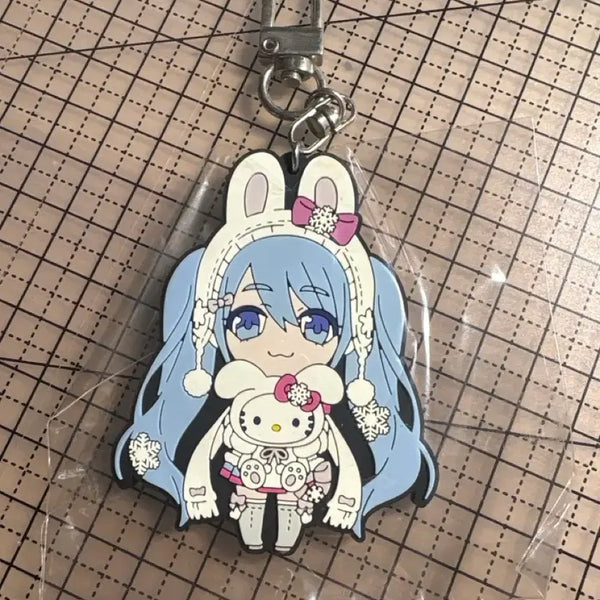 [BUNJANG] Hello Kitty Snow Miku Rubber Charm Keychain / 17일만 0.9홋카이도 헬로키티 스노우 미쿠 러버참 키링