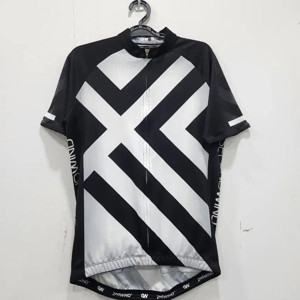 [BUNJANG] 2nd WIND Bike Short Sleeve Jersey Black White / [95] 세컨윈드 2ndWIND 바이크 반팔 져지 블랙 화이트
