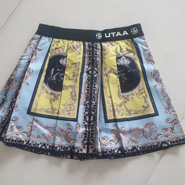 [BUNJANG] UTAA Baroque Pattern Pleated Skirt / UTAA 유타 플리츠 스커트 새상품