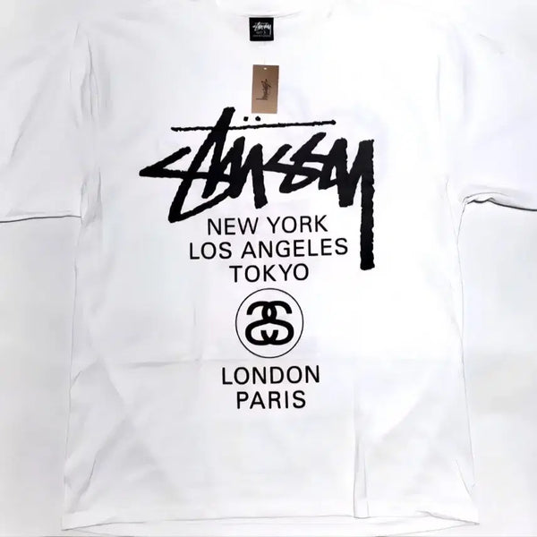 [BUNJANG] Stussy World Tour T-Shirt / 무료배송)스투시 월드 투어 반팔 남여공용
