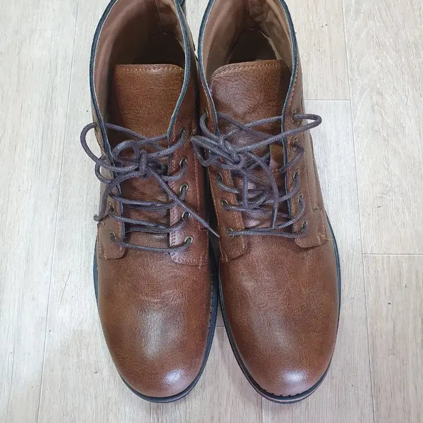 [BUNJANG] Men's Brown Leather Ankle Western Walker Boots / 남자 워커 부츠 월트화 앵클 웨스턴