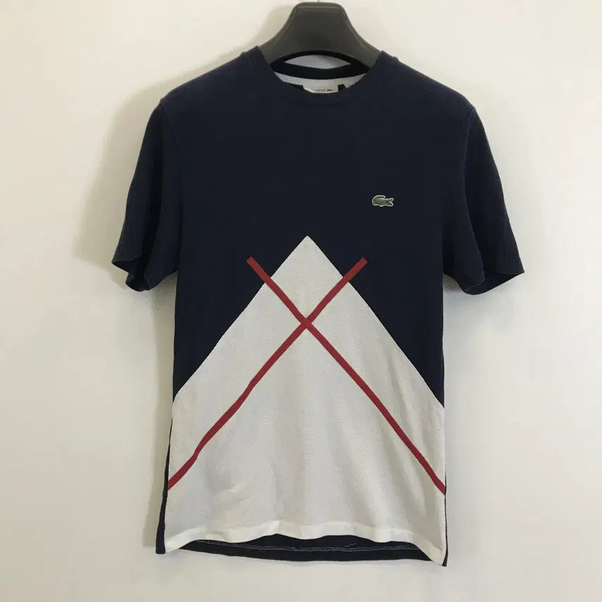 [BUNJANG] Lacoste French-Made Argyle T-Shirt Navy / 라코스테 프랑스메이드 아가일 티셔츠 [국내95]