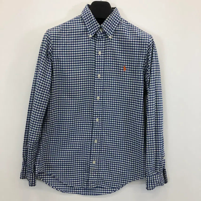 [BUNJANG] Polo Ralph Lauren Blue Gingham Shirt - Size S / 폴로 랄프로렌 블루 깅엄셔츠 S
