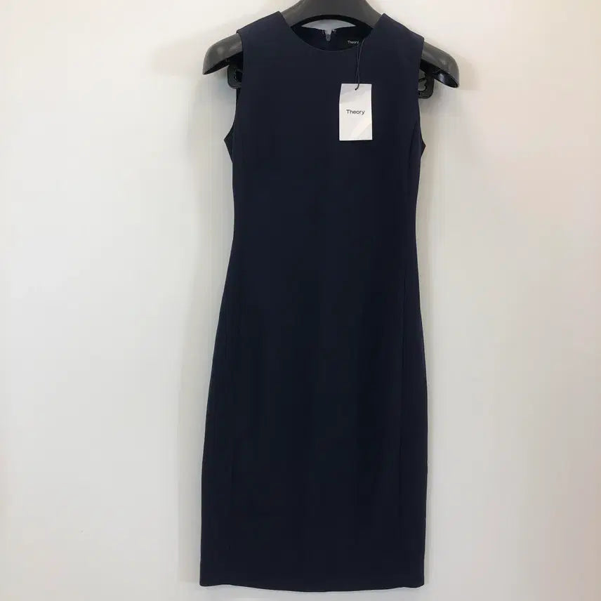 [BUNJANG] Theory Seers Crepe Dress Navy / 띠어리 (새상품) 시스 크레이프 원피스 44 택가 256달러
