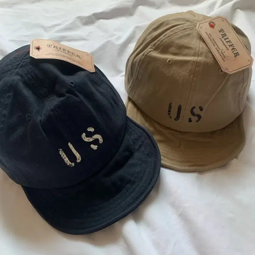 [BUNJANG] Short Brim Casual Cap Hat / 새상품 짧은챙 숏챙모자 아메카지 빈티지모자 아메카지 캠프캡