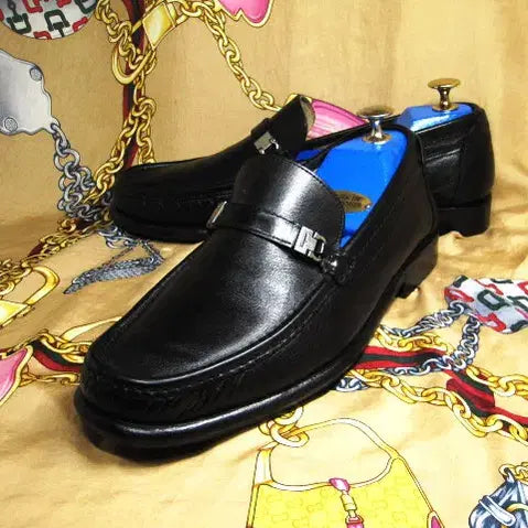 [BUNJANG] Salvatore Ferragamo Black Calfskin U-Tip Gancini Loafers / 이태리명품 페라가모 블랙 카프스킨 U팁 간치니로퍼 265 270