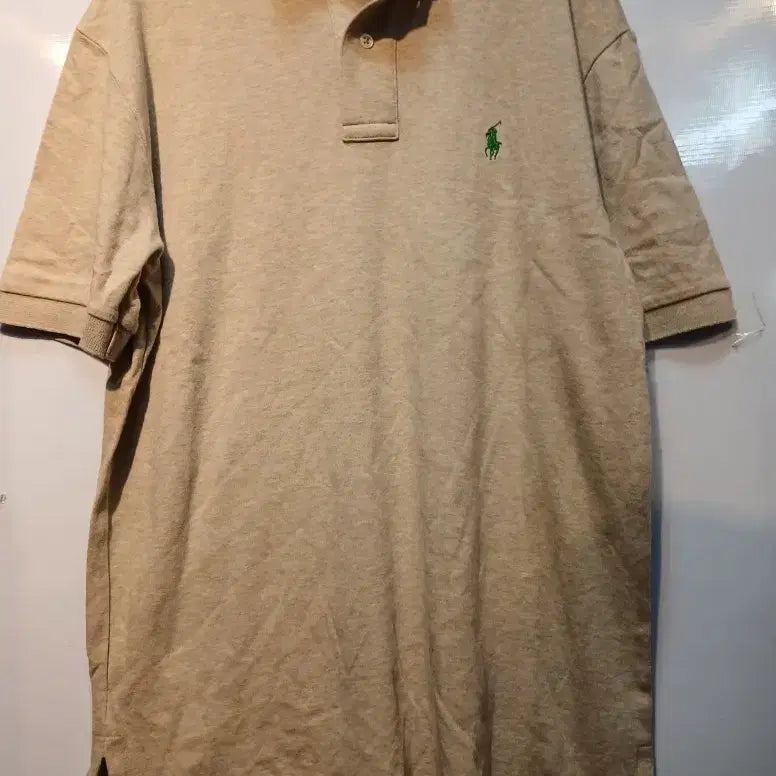 [BUNJANG] Polo Ralph Lauren Beige Short-Sleeve Polo T-Shirt / 폴로 랄프로렌 베이지 반팔 카라 티셔츠