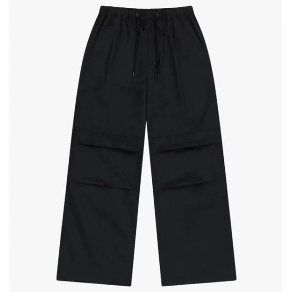 [BUNJANG] Marithe Francois Girbaud Wide Fit Nylon Parachute Pants Black / 마리떼 프랑소와저버 와이드 핏 나일론 파라슈트 팬츠 블랙