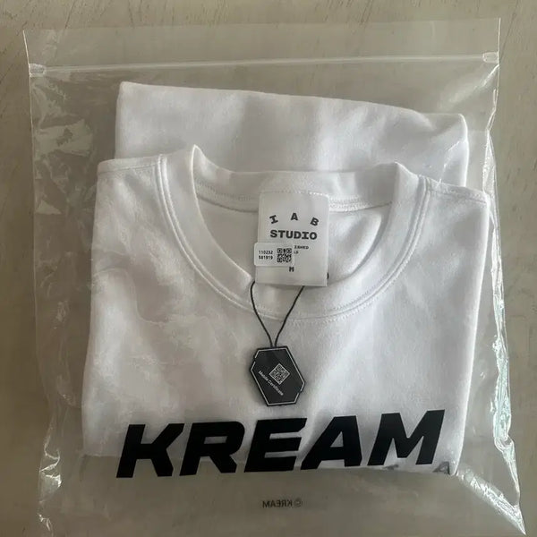 [BUNJANG] IABB Studio White Gray T-Shirt / 아이앱스튜디오 화이트 그레이 M