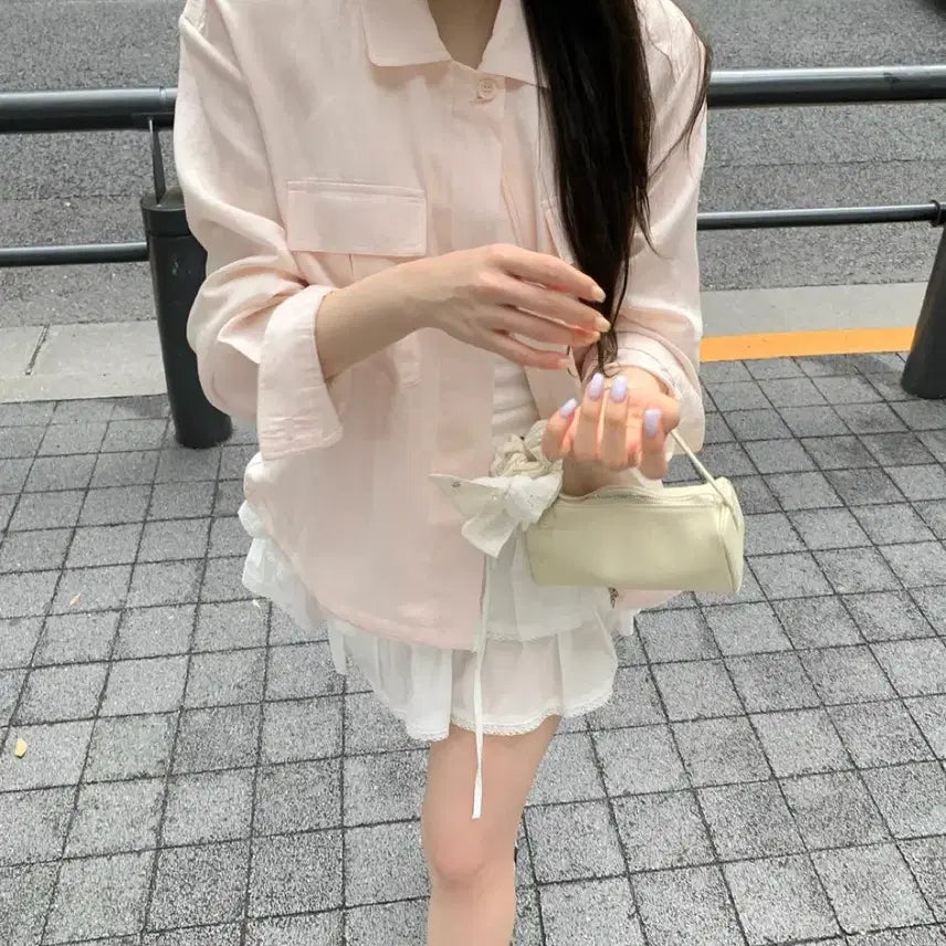 [BUNJANG] reyey Leaf Shirt Pink / (새상품) reyeh 레예 리프 셔츠 핑크