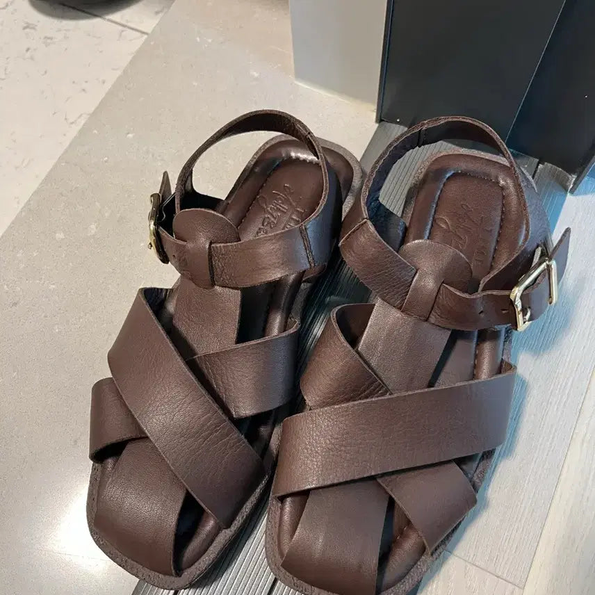 [BUNJANG] Time Molly Bessa Leather Sandals Dark Brown / 타임 molly bessa 레더 샌들 다크브라운(36)