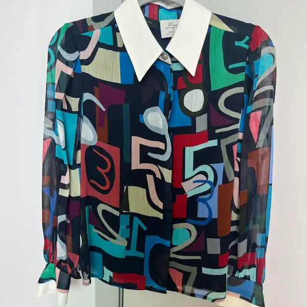[BUNJANG] MICHAA Chiffon Silk Blouse (Size 55) / 미샤 쉬폰 실크 블라우스(55)