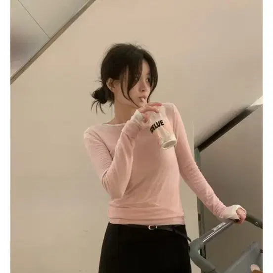 [BUNJANG] Shopmodo Prima Soft T-Shirt Pink / 샵모도 프리마 소프트 티셔츠 핑크