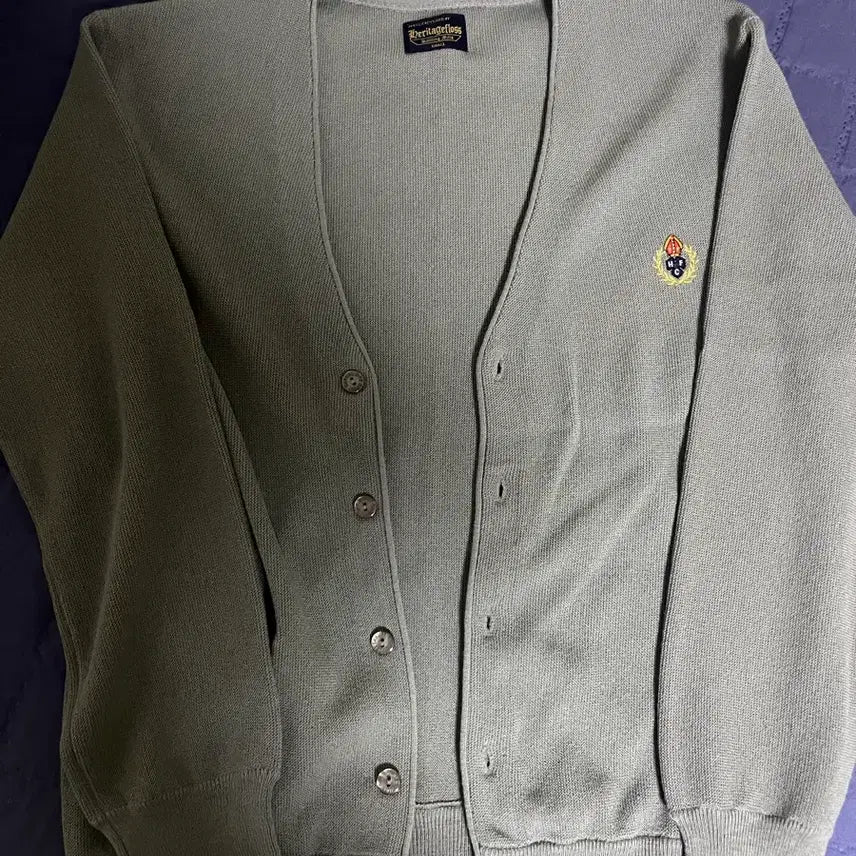 [BUNJANG] Heritagefloss Cardigan Olive S / 헤리티지플로스 가디건 올리브S