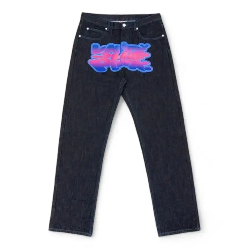 [BUNJANG] Bandit the Pink Graffiti Denim Pants / 반디더핑크 그래피티 데님 34