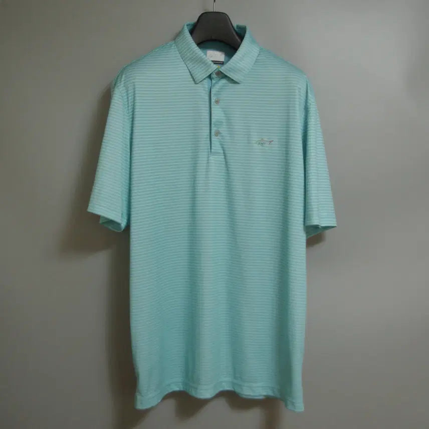 [BUNJANG] Greg Norman Play Dry Striped Short Sleeve Golf T-Shirt (Size 105) / 그렉노먼 플레이드라이 반팔티셔츠 105