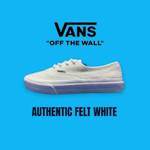 [BUNJANG] Vans Authentic Felt White Sneakers (230mm) / [반스아저씨] Vans 어센틱 펠트 230mm