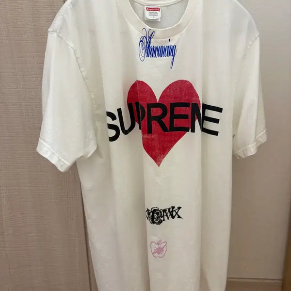 [BUNJANG] Supreme Announcing Short Sleeve T-Shirt L Cream / 슈프림 어나운싱 반팔 L