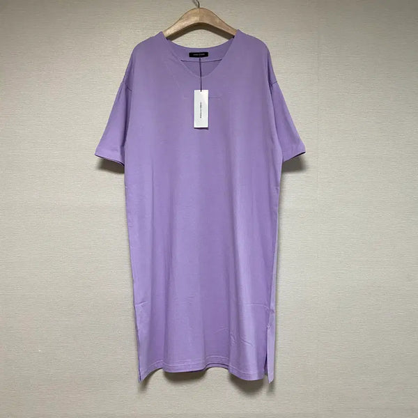 [BUNJANG] Code:z Combined Bri neck Short Sleeve Cotton Dress F / 코데즈컴바인 브리넥 반팔 코튼 원피스 F