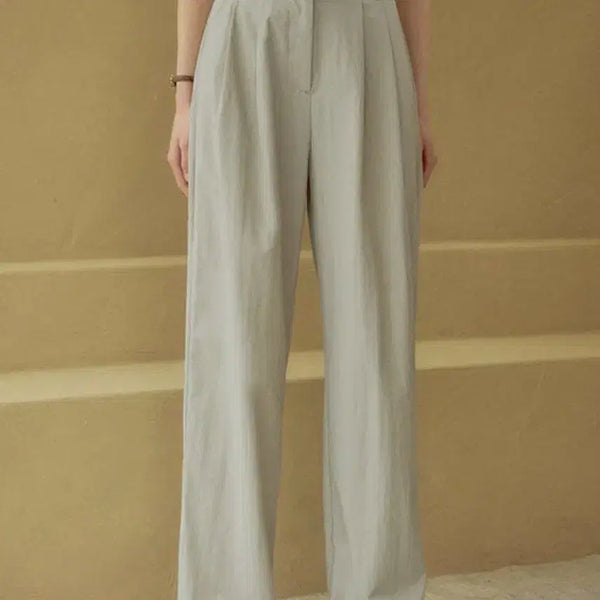 [BUNJANG] SIYAJU Two-Tuck Nylon Slacks Size 2 / 시야쥬 투턱 나일론 슬랙스 2사이즈