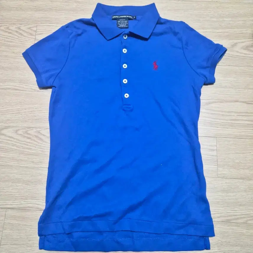 [BUNJANG] Ralph Lauren Women's Blue Short Sleeve Polo Shirt / 랄프로렌 파랑블루 여성 카라 반팔티셔츠