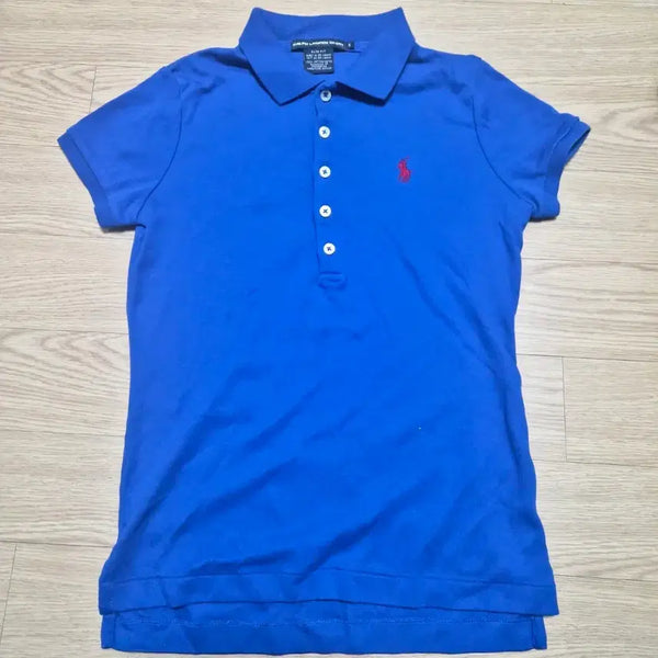[BUNJANG] Ralph Lauren Women's Blue Short Sleeve Polo Shirt / 랄프로렌 파랑블루 여성 카라 반팔티셔츠