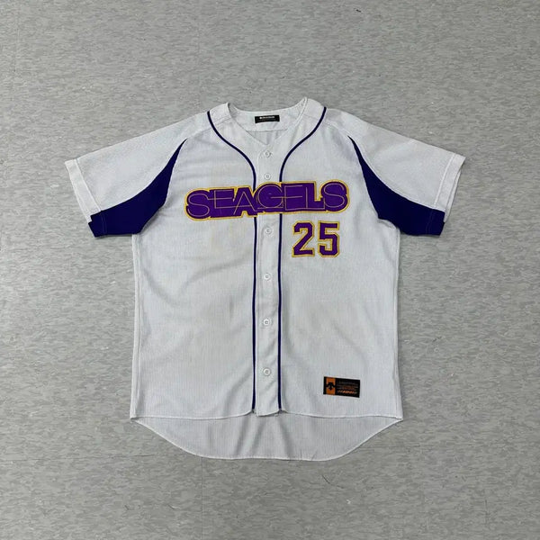 [BUNJANG] Descente Seagulls Baseball Jersey / 데상트(DESCENTE) SEAGULLS 야구 유니폼 셔츠 져지