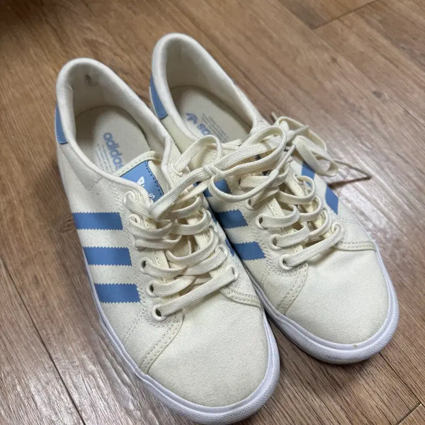 [BUNJANG] Adidas Nizza White/Sky Blue Sneakers 230mm / 아디다스 니짜 흰색/하늘색 스니커즈 230mm