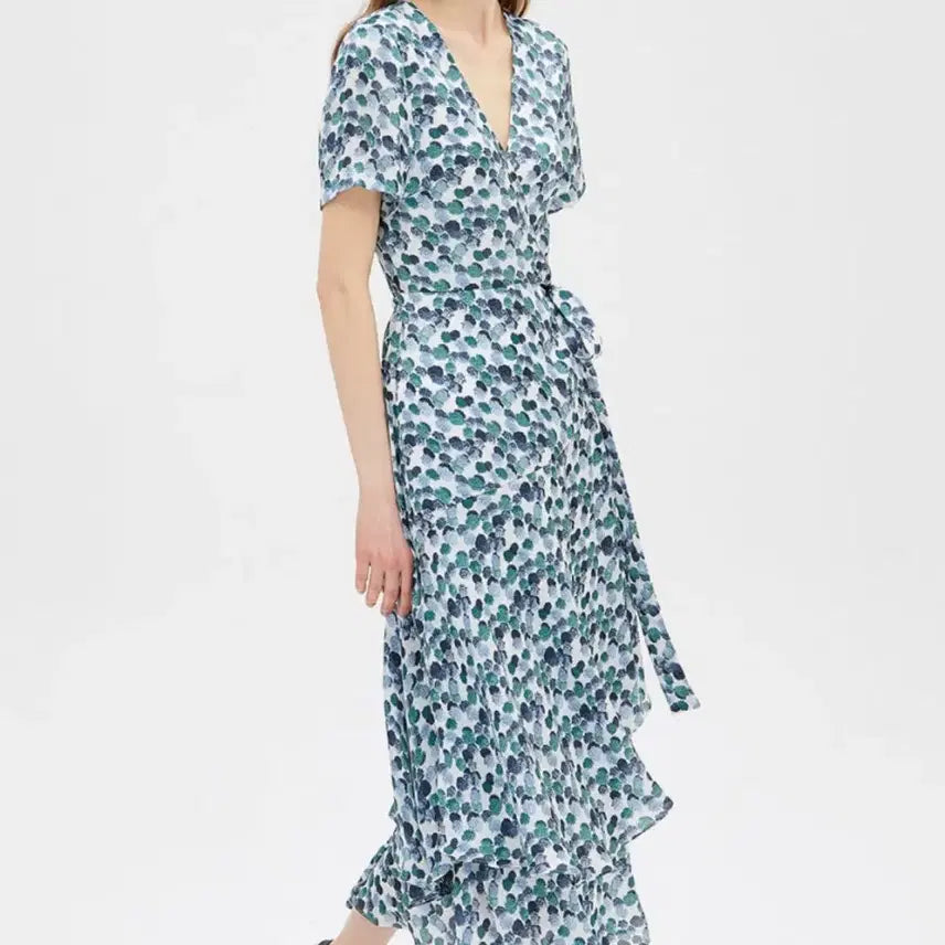 [BUNJANG] Club Monaco Flower Wrap Dress / (택O/새상품)클럽모나코 플라워 랩 원피스