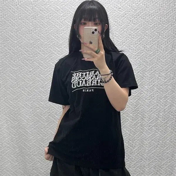 [BUNJANG] Marithe Francois Girbaud Vintage Casual Stitch Embroidery Short Sleeve T-Shirt / 마리떼 프랑소와 저버 빈티지 캐주얼 스티치 자수 반팔티 M C11834