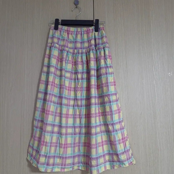 [BUNJANG] Women's Banding Cotton Long Skirt (Size 55-77) / 여자 밴딩 면 롱 스커트 프리(55~77)사이즈