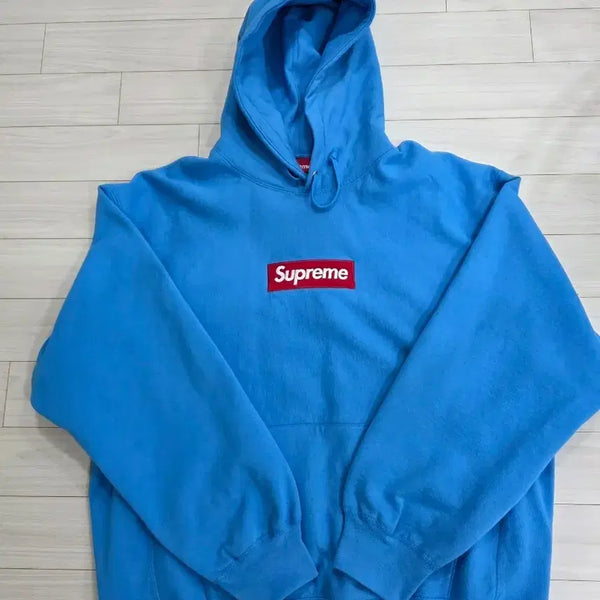 [BUNJANG] Supreme Box Logo Hoodie Cyan / [xl]슈프림 박스로고 후드 시안 컬러