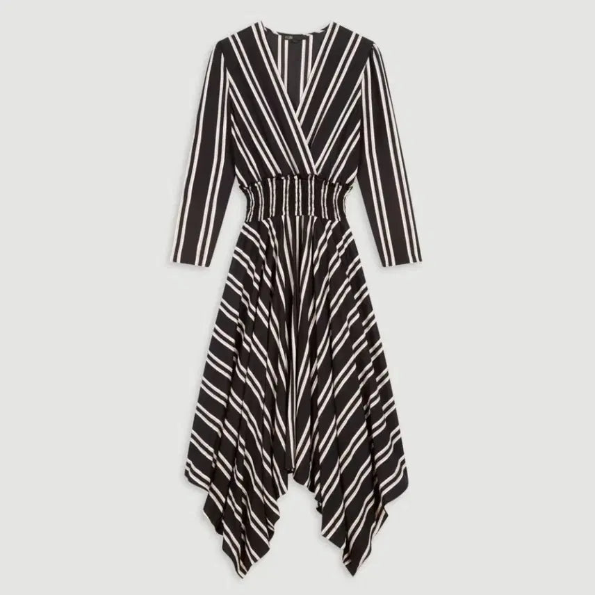 [BUNJANG] Maje Striped Wrap Dress Size 1 / (택O/새상품)마쥬 스트라이프 원피스