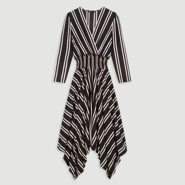 [BUNJANG] Maje Striped Wrap Dress Size 1 / (택O/새상품)마쥬 스트라이프 원피스