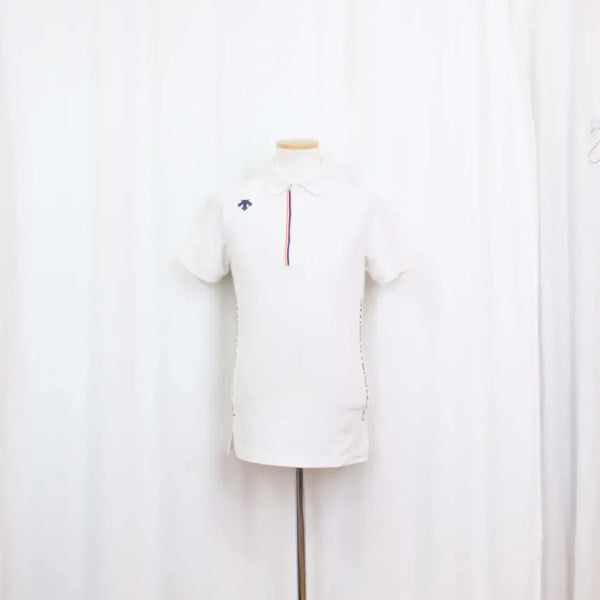 [BUNJANG] Descente Golf Men's Premium Cooling Short Sleeve Polo Shirt (Size 95) - White / [정품] 데상트 골프 남성 쿨링 반팔 카라 티셔츠 (95) 상상샵