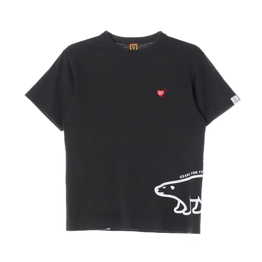 [BUNJANG] Human Made Heart Logo Polar Bear Graphic Print T-Shirt / 휴먼메이드 하트 로고 폴라베어 그래픽 프린트 반팔 티셔츠
