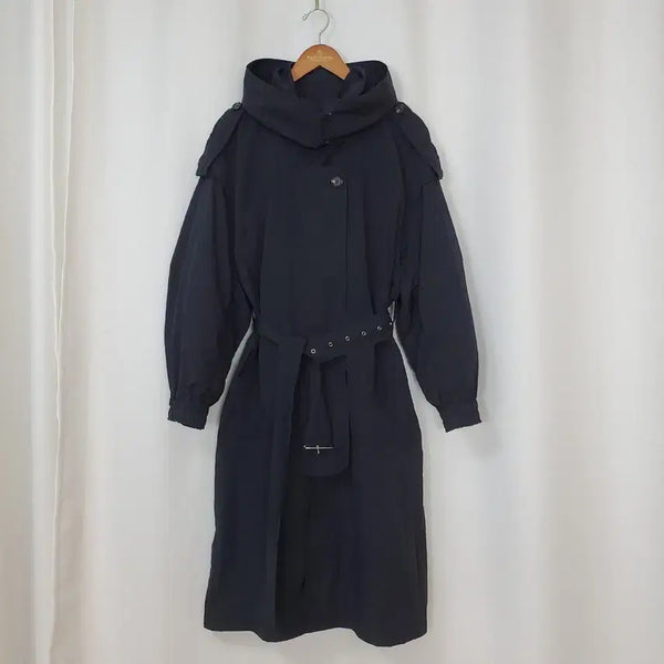 [BUNJANG] System Black Hooded Outerwear / 한섬 시스템 아우터 free