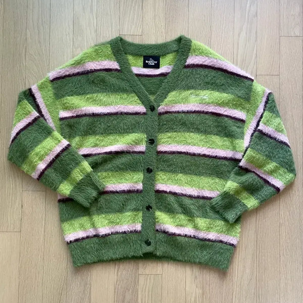 [BUNJANG] Retriever Club Stripe Cardigan / 리트리버클럽 스트라이프 가디건