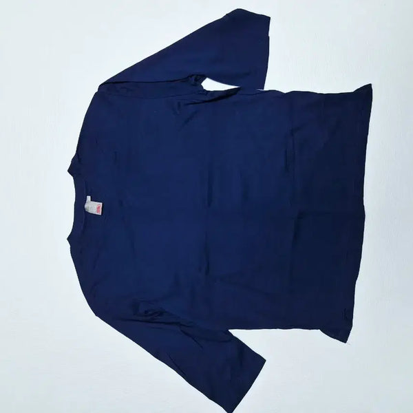 [BUNJANG] SPAO Men's Solid 7-Sleeve T-Shirt Blue XL / 스파오 SPAO 남자 솔리드 7부 티셔츠 110 블루