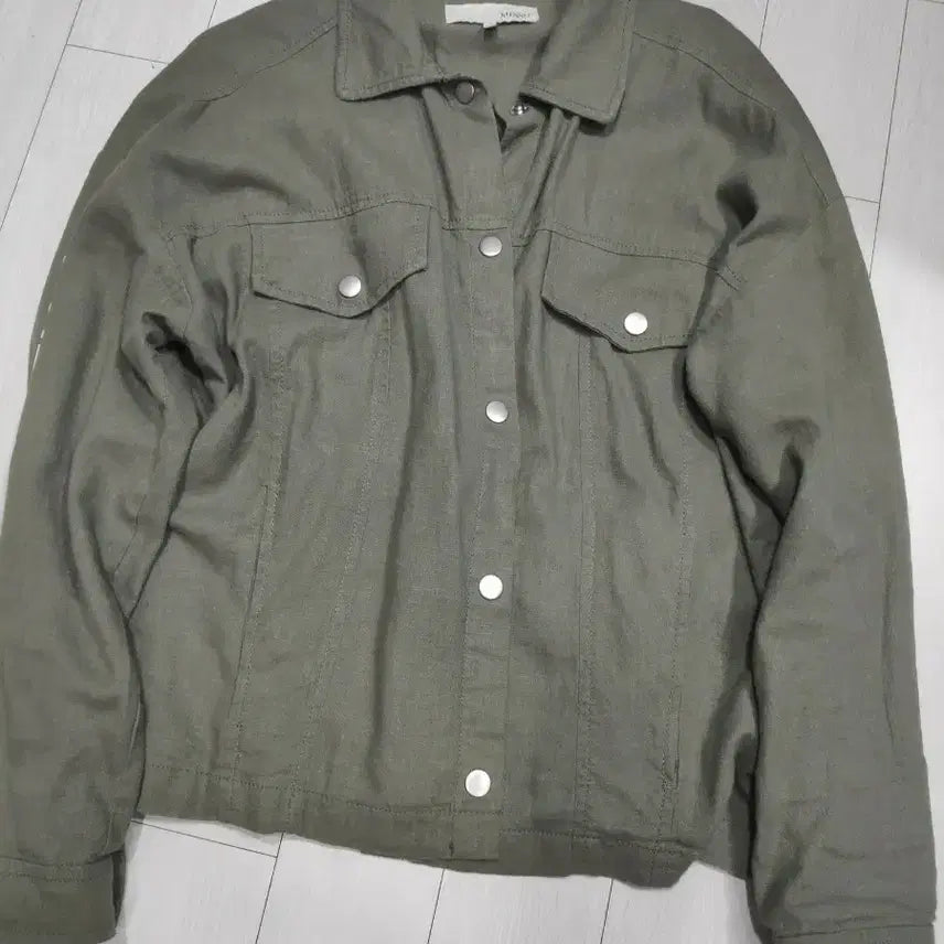 [BUNJANG] MiSSO Khaki Linen Jacket / 미쏘 카키색 린넨 자켓