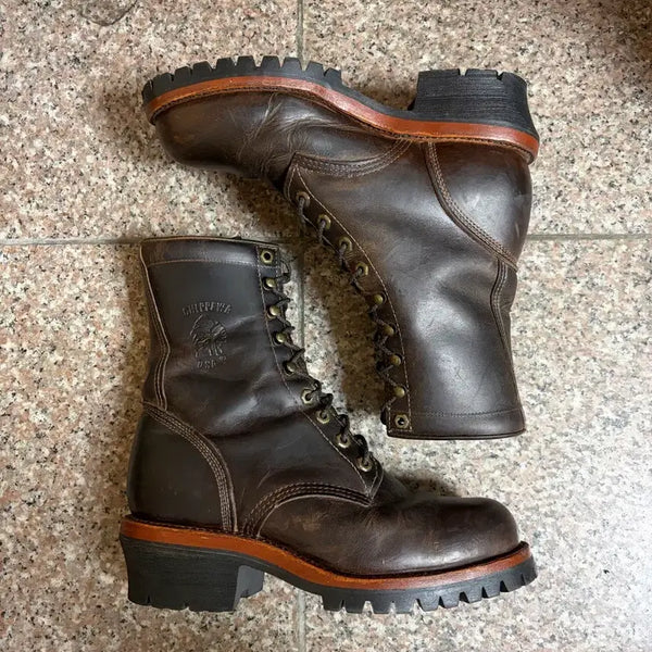 [BUNJANG] Chippewa 20090 8-inch Oiled Leather Logger Boots / 치페와 20090 8인치 오일레더 로거 부츠 260