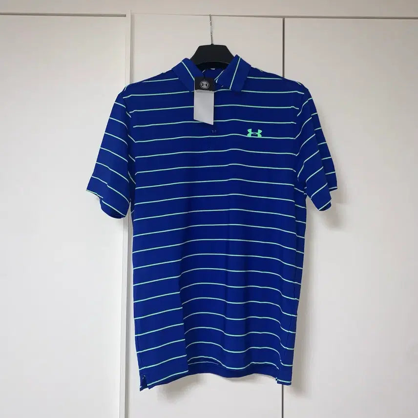 [BUNJANG] Under Armour Striped Short Sleeve Polo Shirt - Size 100 / Under Armour 언더아머 스트라이프 반팔카라티 100 사이즈
